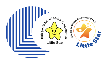 Logo da LittleStar com bolinha azul atras